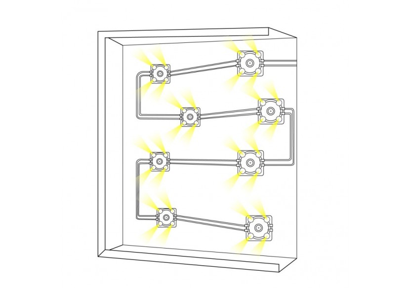 Module LED carré pour enseignes lumineuses-3,6W-220V AC-IP65-165 degrés-3000K - BM1428BC - Barcelona LED