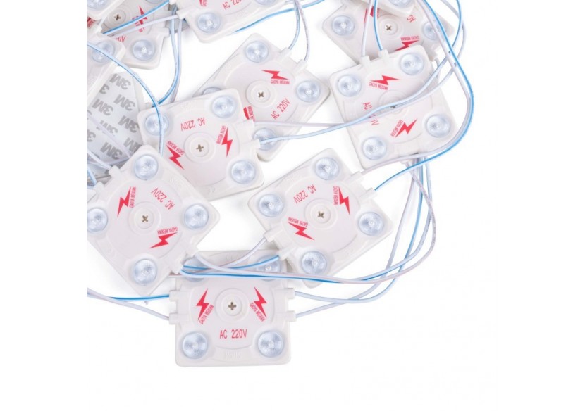 Module LED carré pour enseignes lumineuses-3,6W-220V AC-IP65-165 degrés-3000K - BM1428BC - Barcelona LED