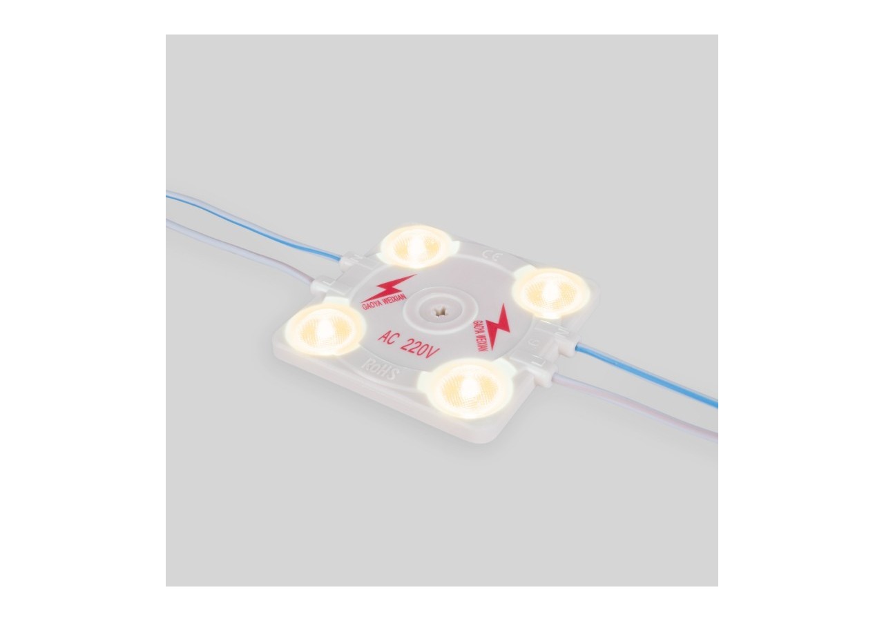 Module LED carré pour enseignes lumineuses-3,6W-220V AC-IP65-165 degrés-3000K - BM1428BC - Barcelona LED