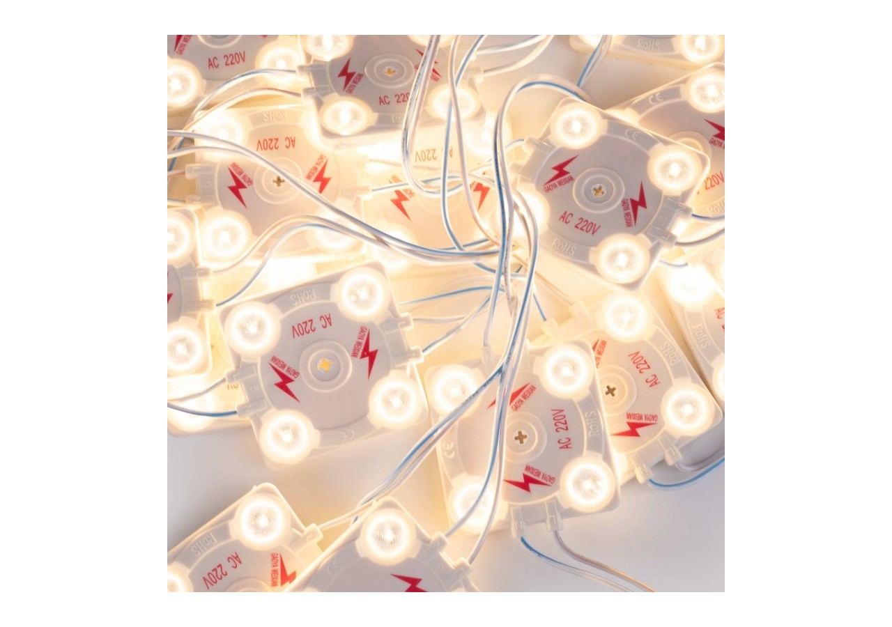 Module LED carré pour enseignes lumineuses-3,6W-220V AC-IP65-165 degrés-3000K - BM1428BC - Barcelona LED