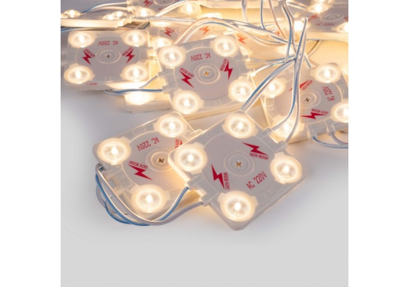 Module LED carré pour enseignes lumineuses-3,6W-220V AC-IP65-165 degrés-3000K - BM1428BC - Barcelona LED