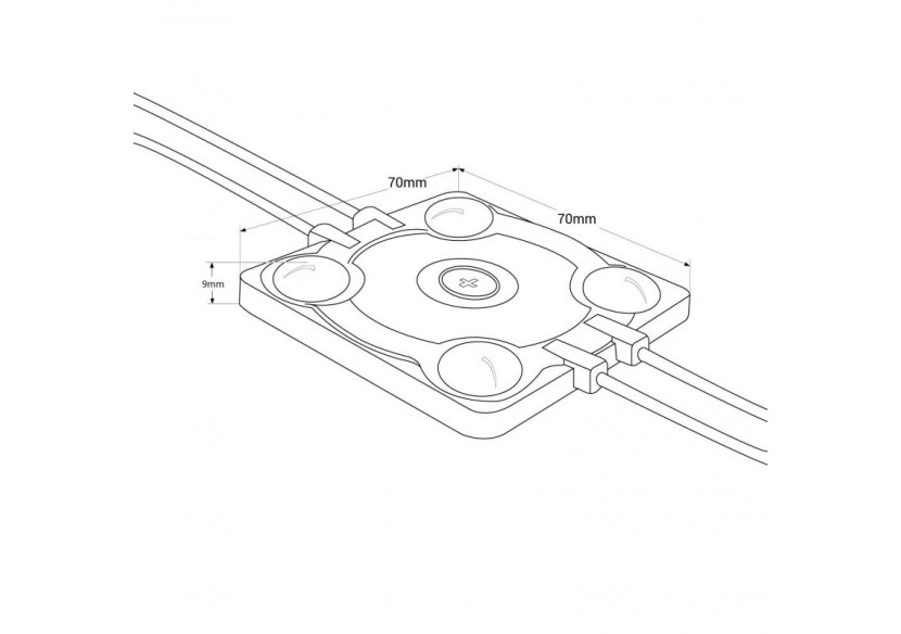 Module LED carré pour enseignes lumineuses-3,6W-220V AC-IP65-165 degrés-3000K - BM1428BC - Barcelona LED