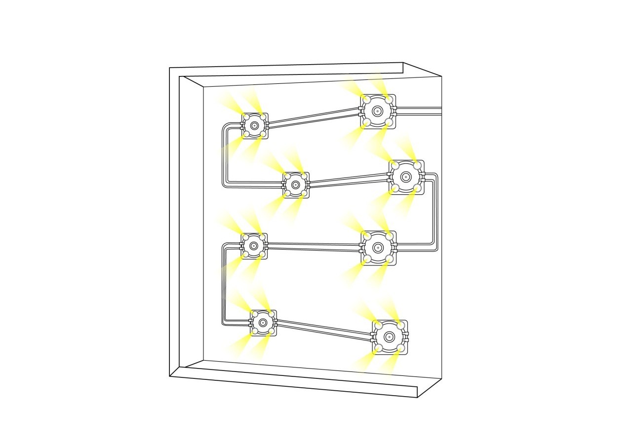 Module LED carré pour enseignes lumineuses-3,6W-220V AC-IP65-165 degrés-6000K - BM1428BF - Barcelona LED