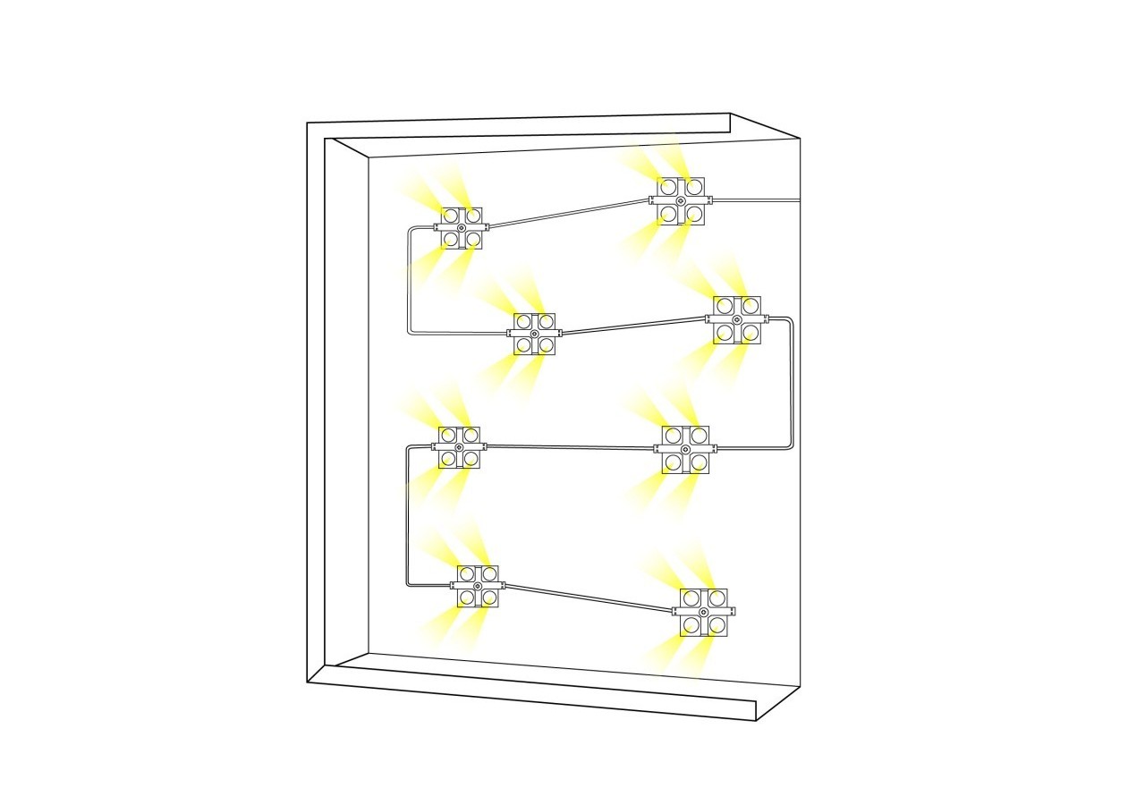 Module LED carré pour enseignes lumineuses-2W-12V-IP65-160 degrés-3000K - BM1437BC - Barcelona LED