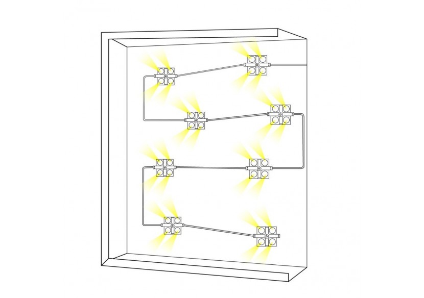 Module LED carré pour enseignes lumineuses-2W-12V-IP65-160 degrés-6000K - BM1437BF - Barcelona LED