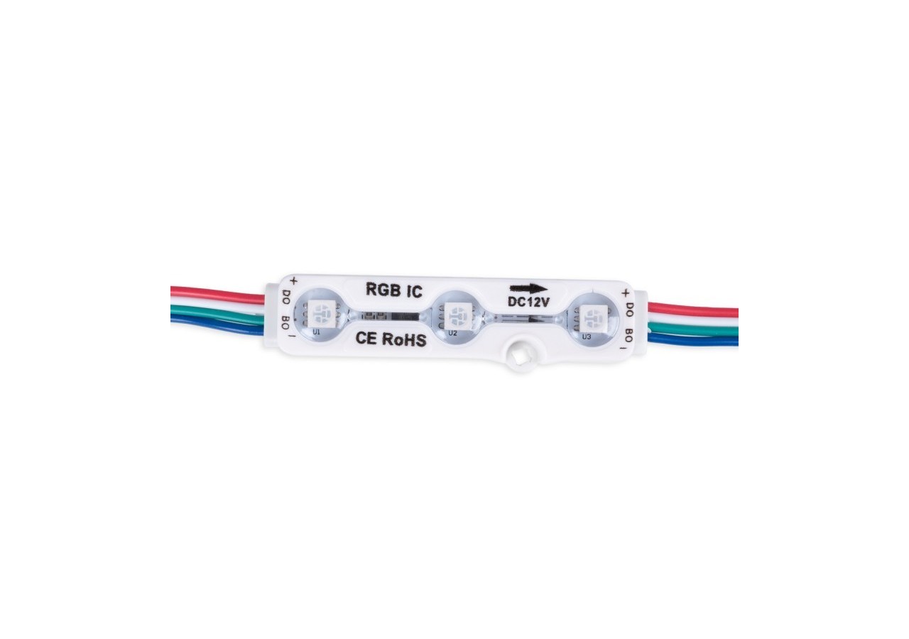 Modules LED RGB IC pour enseignes lumineuses-0,72W-12V-IP65-120 degrés - BM1431RGBIC - Barcelona LED