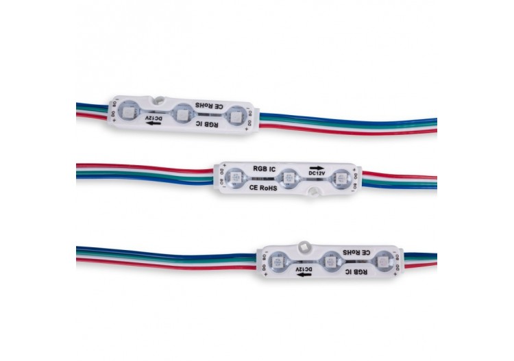 Modules LED RGB IC pour enseignes lumineuses-0,72W-12V-IP65-120 degrés - BM1431RGBIC - Barcelona LED 2