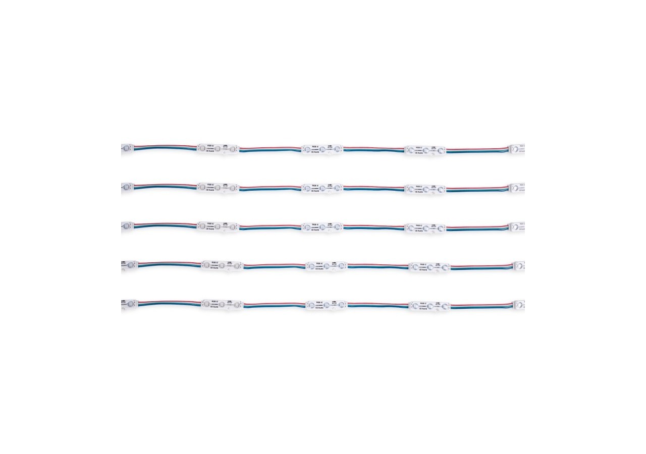 Modules LED RGB IC pour enseignes lumineuses-0,72W-12V-IP65-120 degrés - BM1431RGBIC - Barcelona LED