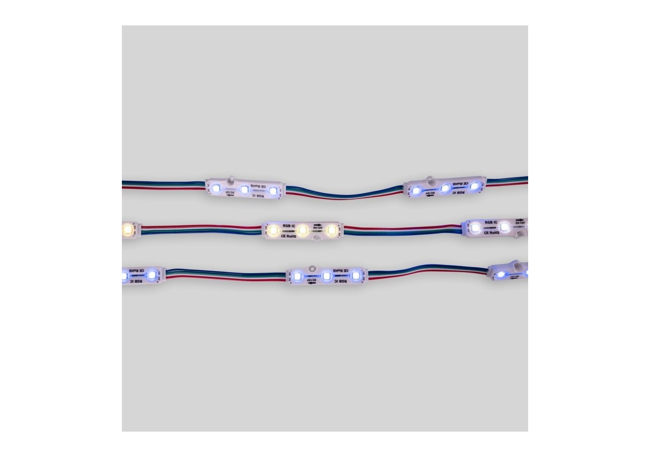 Modules LED RGB IC pour enseignes lumineuses-0,72W-12V-IP65-120 degrés - BM1431RGBIC - Barcelona LED