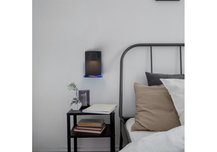 Lot de 2-Applique murale liseuse avec port USB "BASKOP"-6W-Design vertical-Noir - K1545-2N - Barcelona LED 2