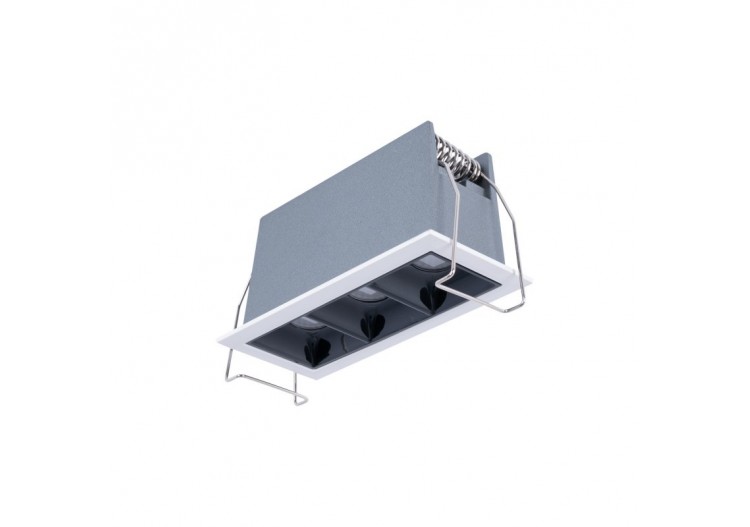 Spot linéaire LED encastré triple 6W-UGR18-IRC90-Puce OSRAM-Blanc - B1218-6W-B-BN - Barcelona LED