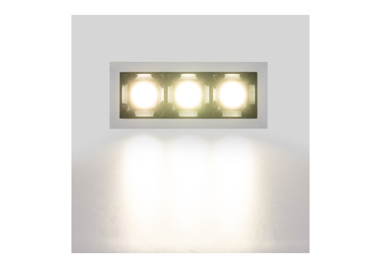 Spot linéaire LED encastré triple 6W-UGR18-IRC90-Puce OSRAM-Blanc - B1218-6W-B-BN - Barcelona LED