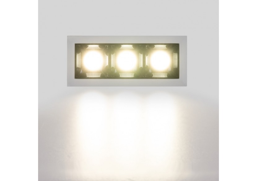 Spot linéaire LED encastré triple 6W-UGR18-IRC90-Puce OSRAM-Blanc - B1218-6W-B-BN - Barcelona LED