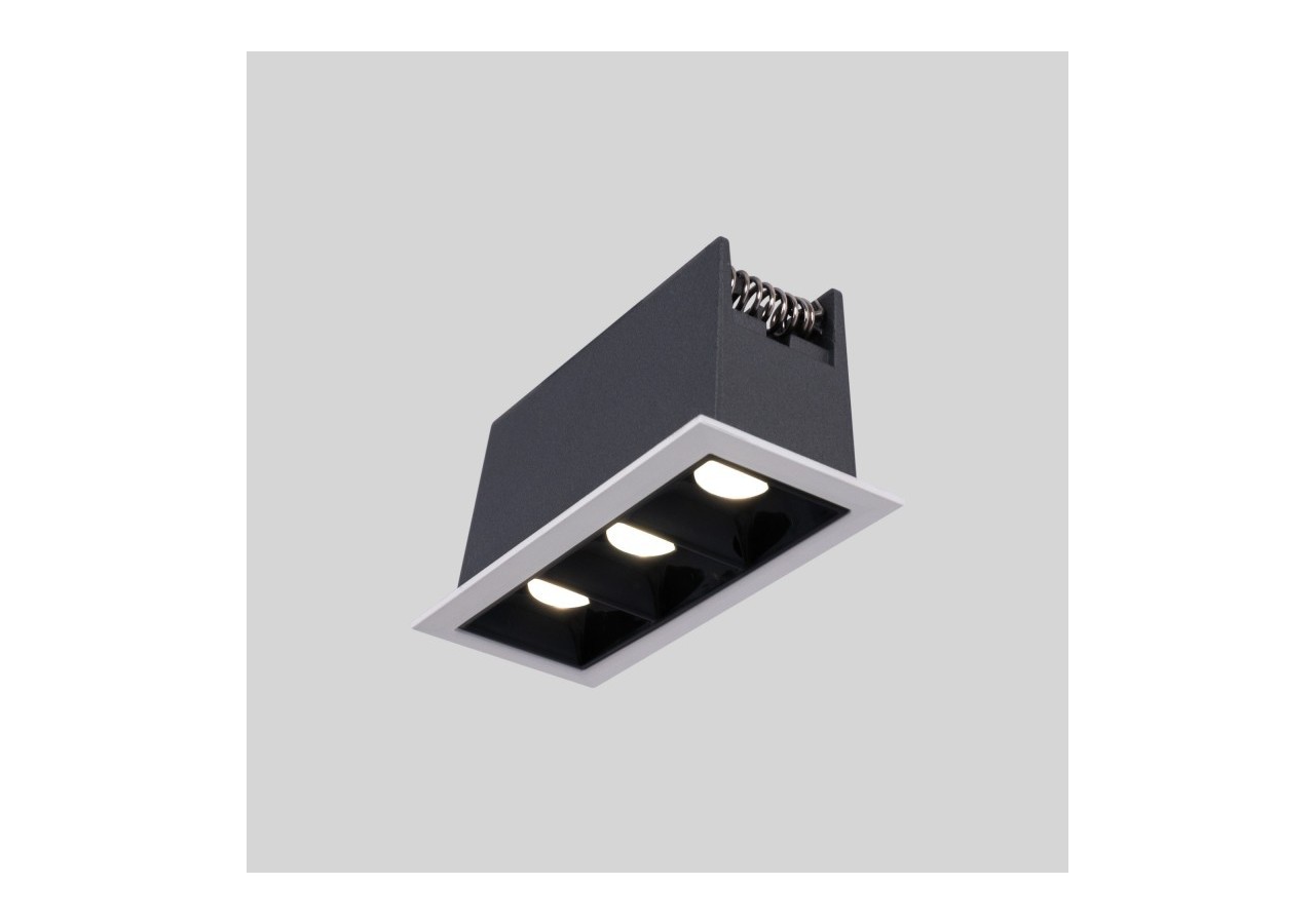 Spot linéaire LED encastré triple 6W-UGR18-IRC90-Puce OSRAM-Blanc - B1218-6W-B-BN - Barcelona LED