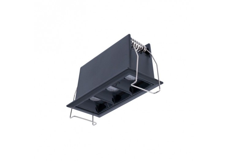 Spot linéaire LED encastré triple 6W-UGR18-IRC90-Puce OSRAM-Noir - B1218-6W-N-BN - Barcelona LED