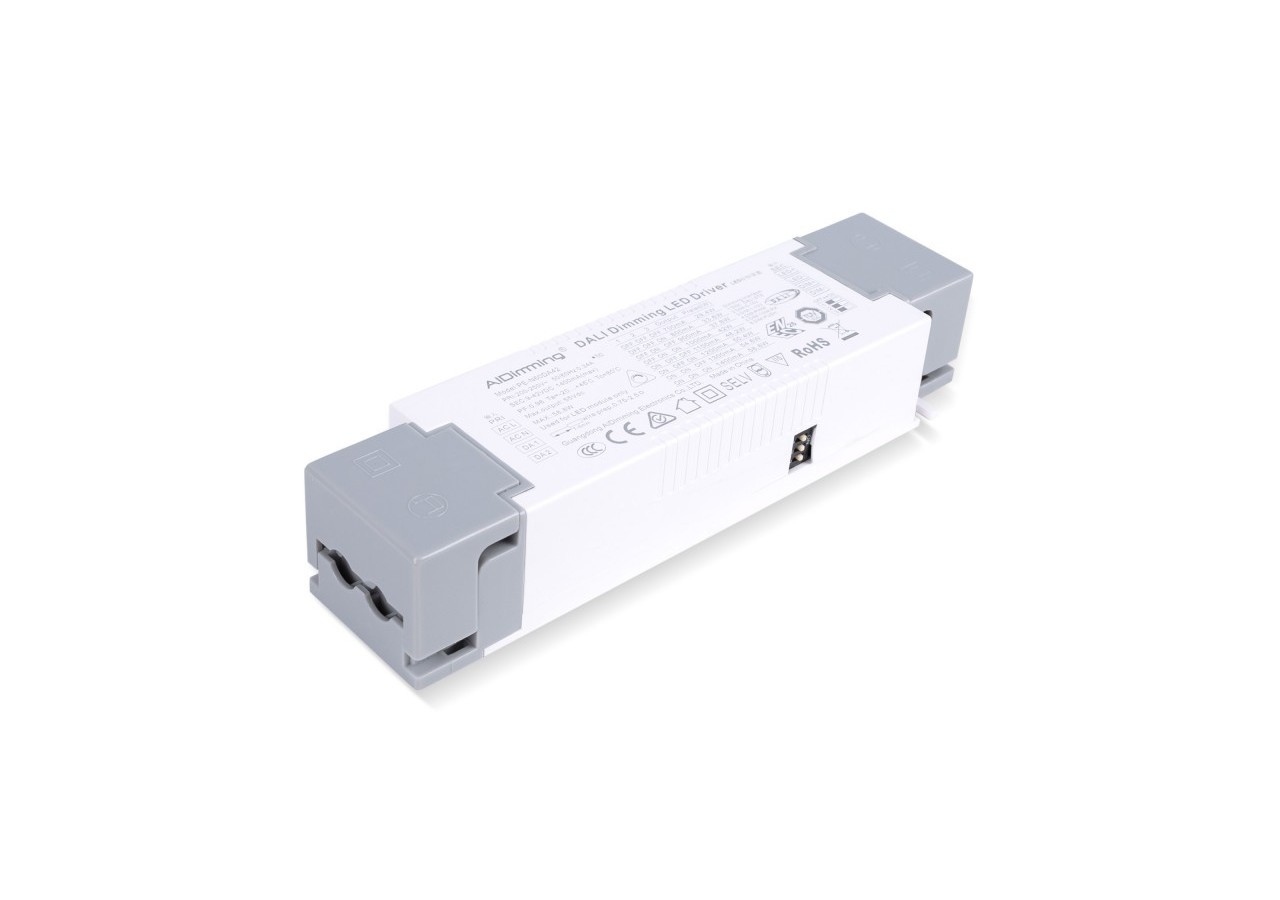 Driver dimmable par DALI + 1/0-10V + PUSH-9-42V DC-58W-Courant multiple (700-1400mA) - PE-N60DA42 - Barcelona LED