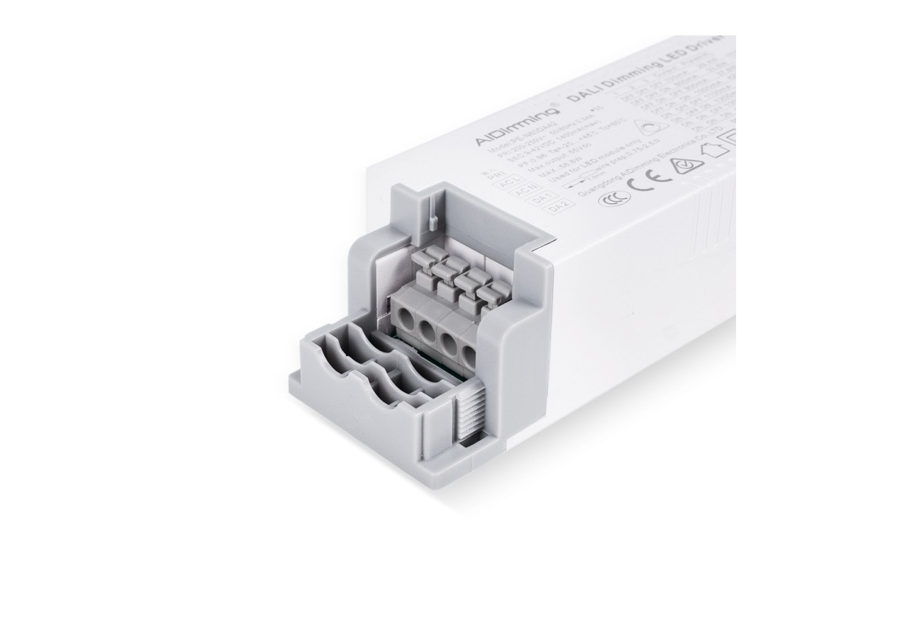 Driver dimmable par DALI + 1/0-10V + PUSH-9-42V DC-58W-Courant multiple (700-1400mA) - PE-N60DA42 - Barcelona LED