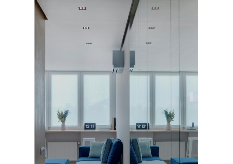 Spot LED encastrable carré 8W-4 lumières-UGR18-IRC90-Puce OSRAM-Noir - B1217-8W-N-BN - Barcelona LED 2