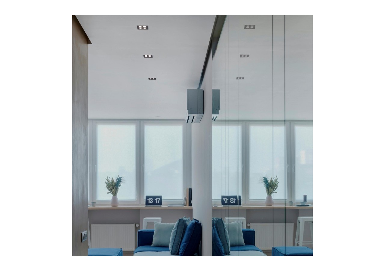 Spot LED encastrable carré 8W-4 lumières-UGR18-IRC90-Puce OSRAM-Noir - B1217-8W-N-BN - Barcelona LED