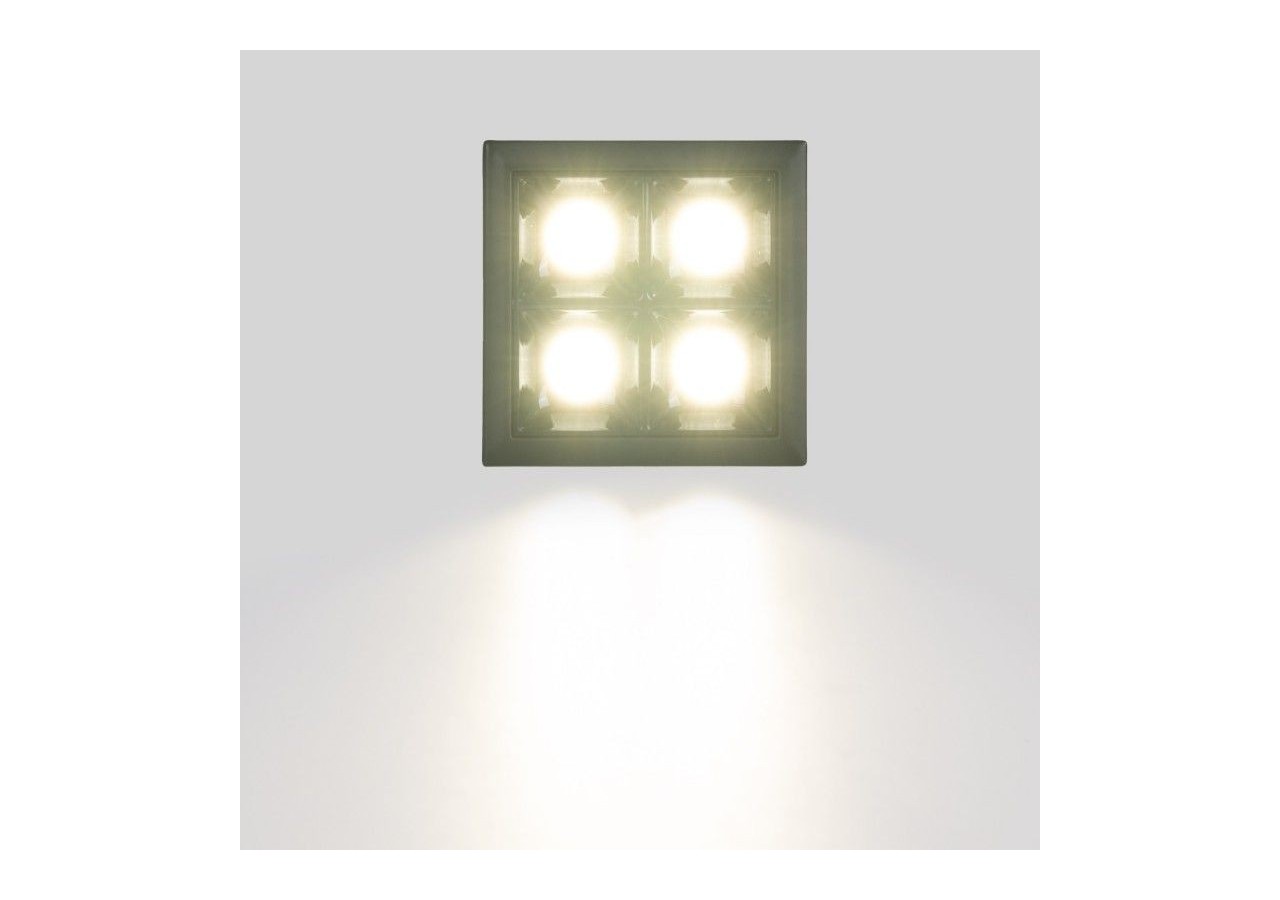 Spot LED encastrable carré 8W-4 lumières-UGR18-IRC90-Puce OSRAM-Noir - B1217-8W-N-BN - Barcelona LED