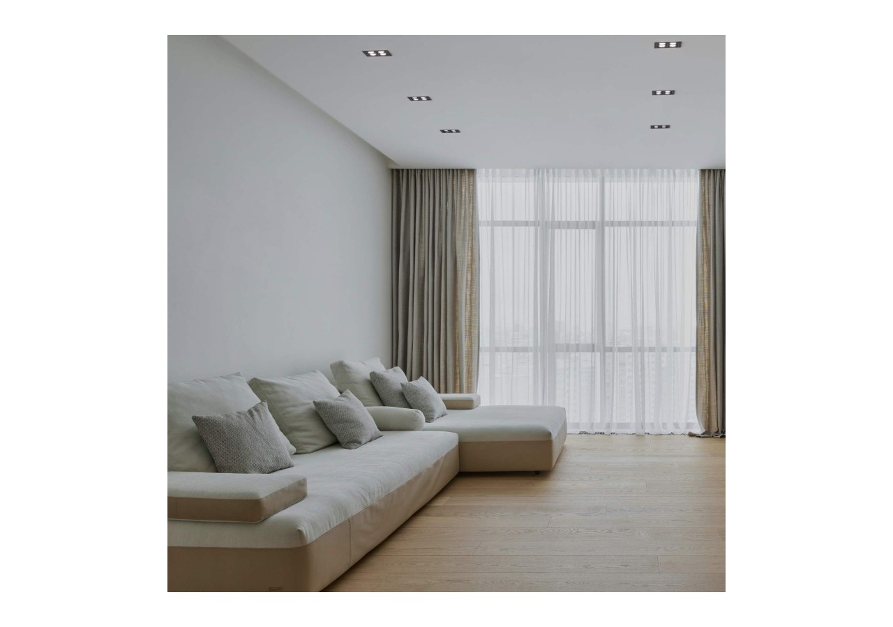 Spot LED encastrable carré 8W-4 lumières-UGR18-IRC90-Puce OSRAM-Noir - B1217-8W-N-BN - Barcelona LED