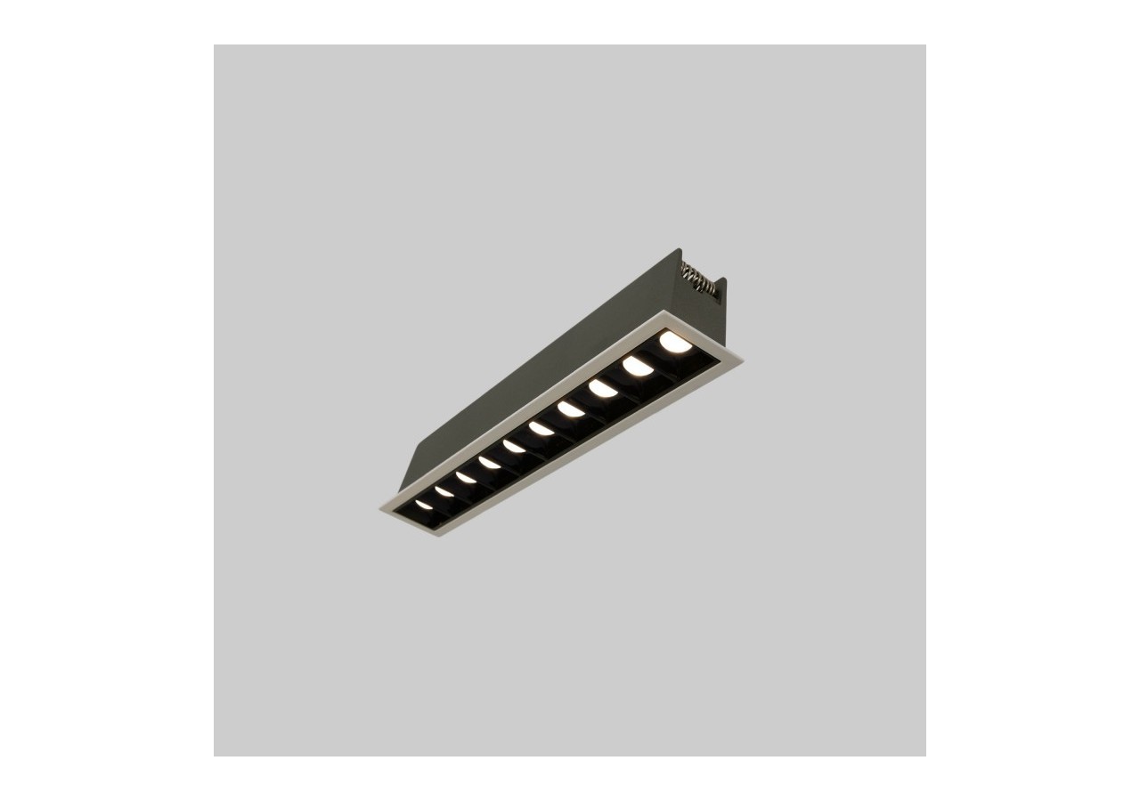Spot linéaire LED encastré 20W-UGR18-IRC90-Puce OSRAM-Blanc - B1218-20W-B-BN - Barcelona LED