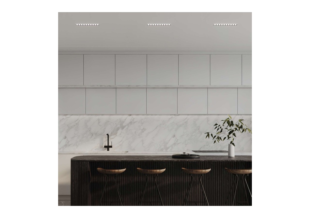 Spot linéaire LED encastré 20W-UGR18-IRC90-Puce OSRAM-Blanc - B1218-20W-B-BN - Barcelona LED