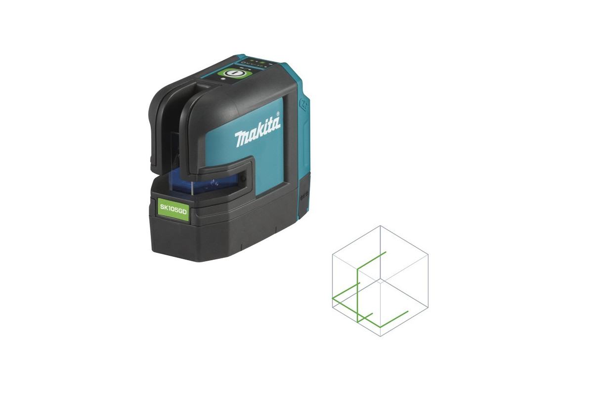 Laser croix 35 m (laser vert) 10,8 V (12 V max) - Makita : Confort'Mat