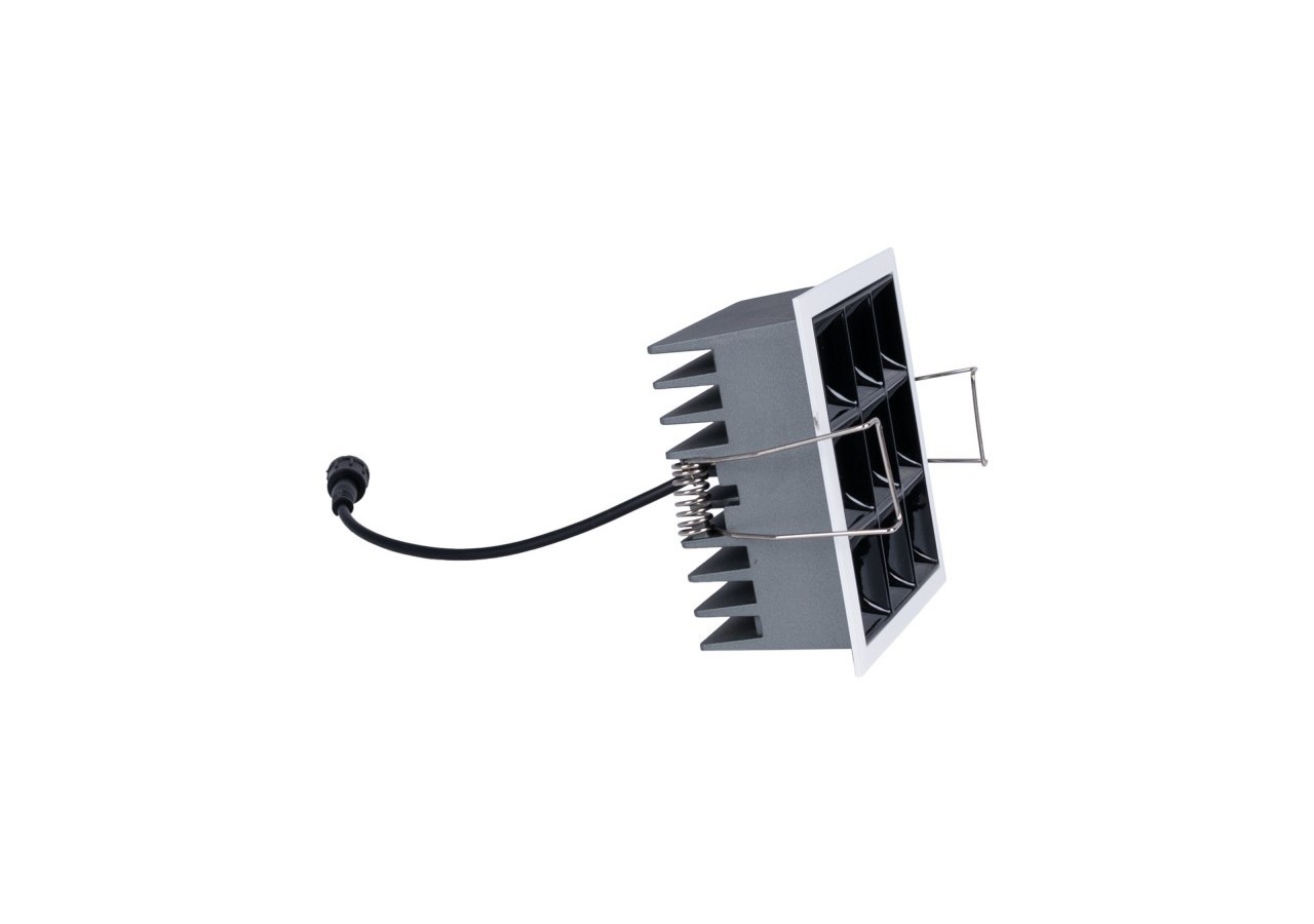 Spot LED encastrable carré 18W-9 lumières-UGR18-IRC90-Puce OSRAM-Blanc - B1217-18W-B-BN - Barcelona LED