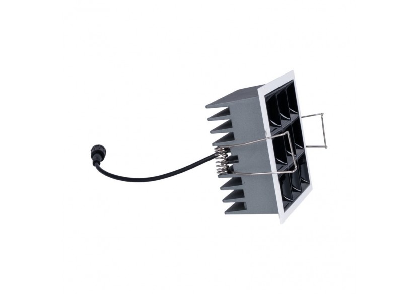 Spot LED encastrable carré 18W-9 lumières-UGR18-IRC90-Puce OSRAM-Blanc - B1217-18W-B-BN - Barcelona LED