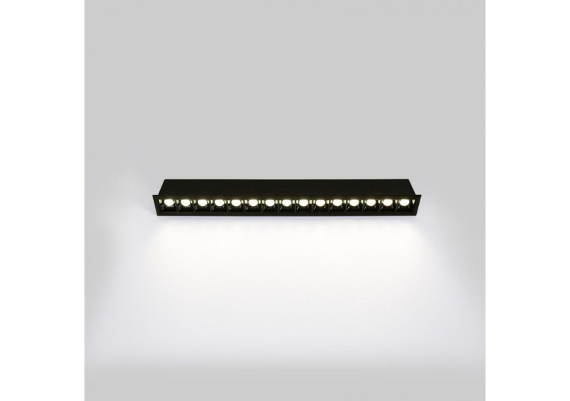 Spot linéaire LED encastré 30W-UGR18-IRC90-Puce OSRAM-4000K-Noir - B1218-30W-N-BN - Barcelona LED