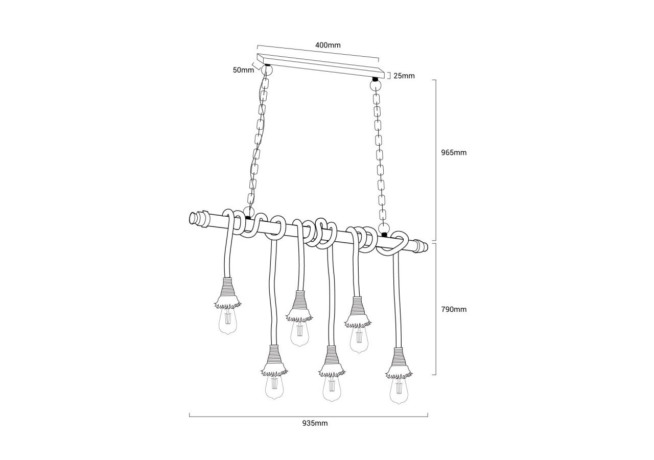 Suspension "Rope" - LV235 - Barcelona LED