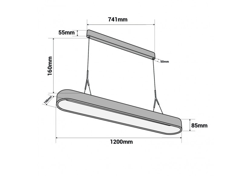 Suspension LED scandinave "RIPLEY" CCT-44W - LN1604-CCT - Barcelona LED