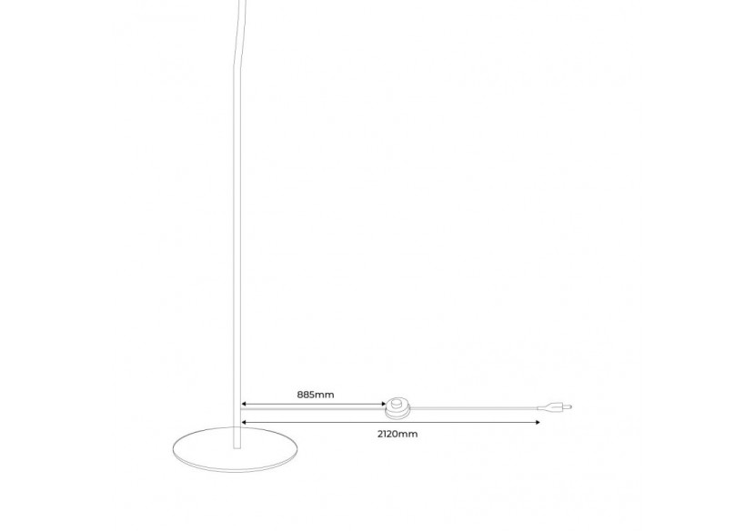 Lampadaire moderne "Kukka" - LN4005-G - Barcelona LED