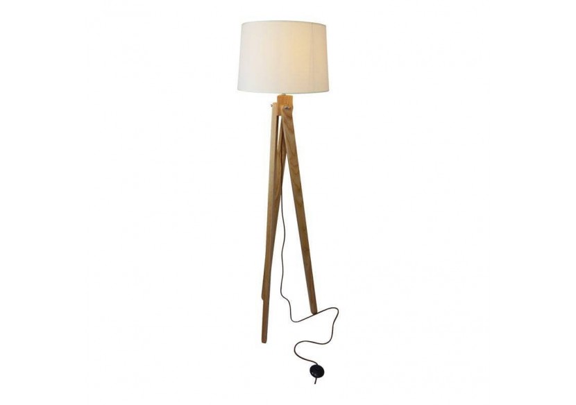 Lampadaire trépied en bois "Nashua" E27 - LM100 - Barcelona LED