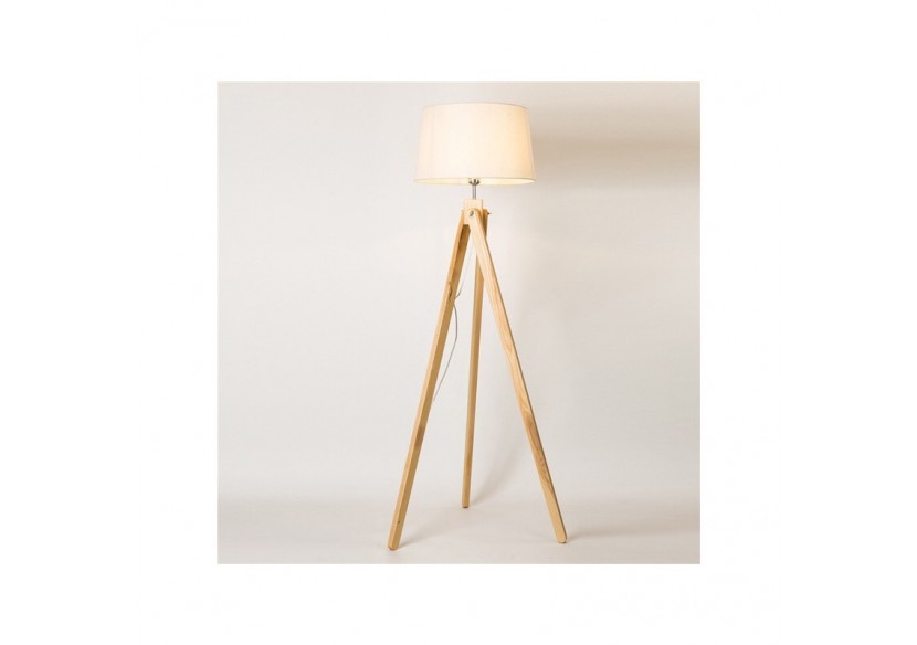 Lampadaire trépied en bois "Nashua" E27 - LM100 - Barcelona LED