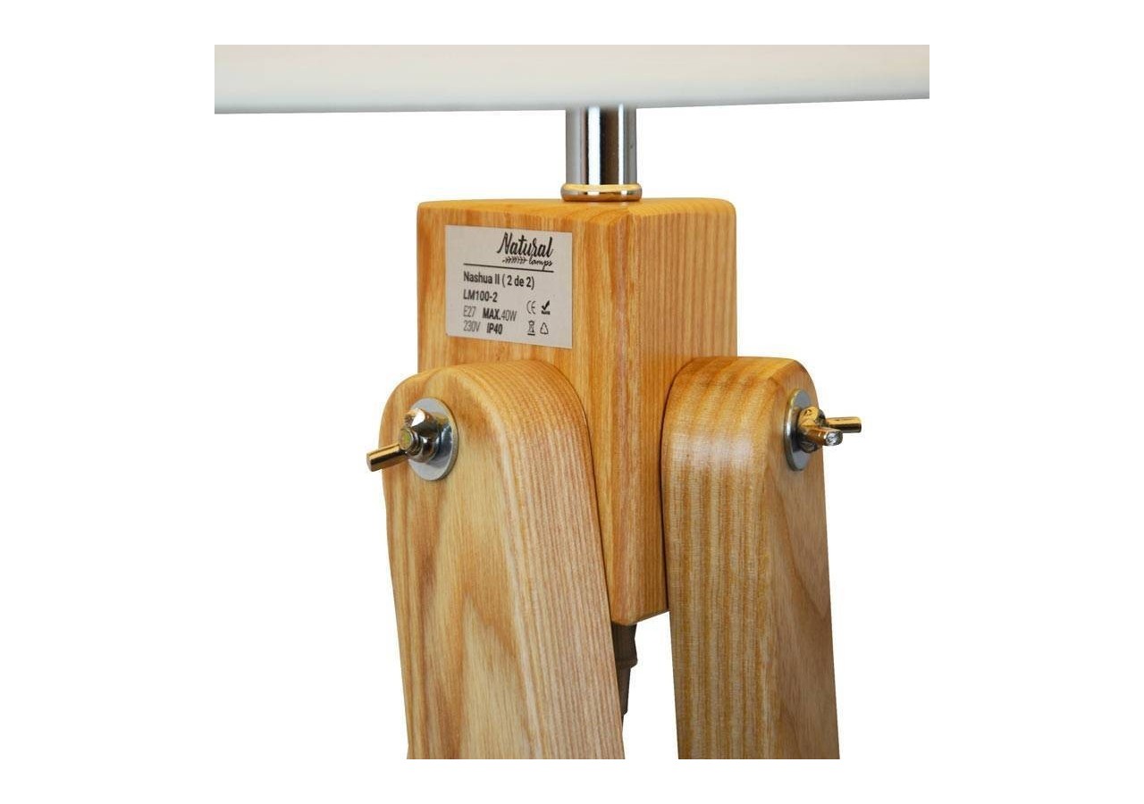 Lampadaire trépied en bois "Nashua" E27 - LM100 - Barcelona LED
