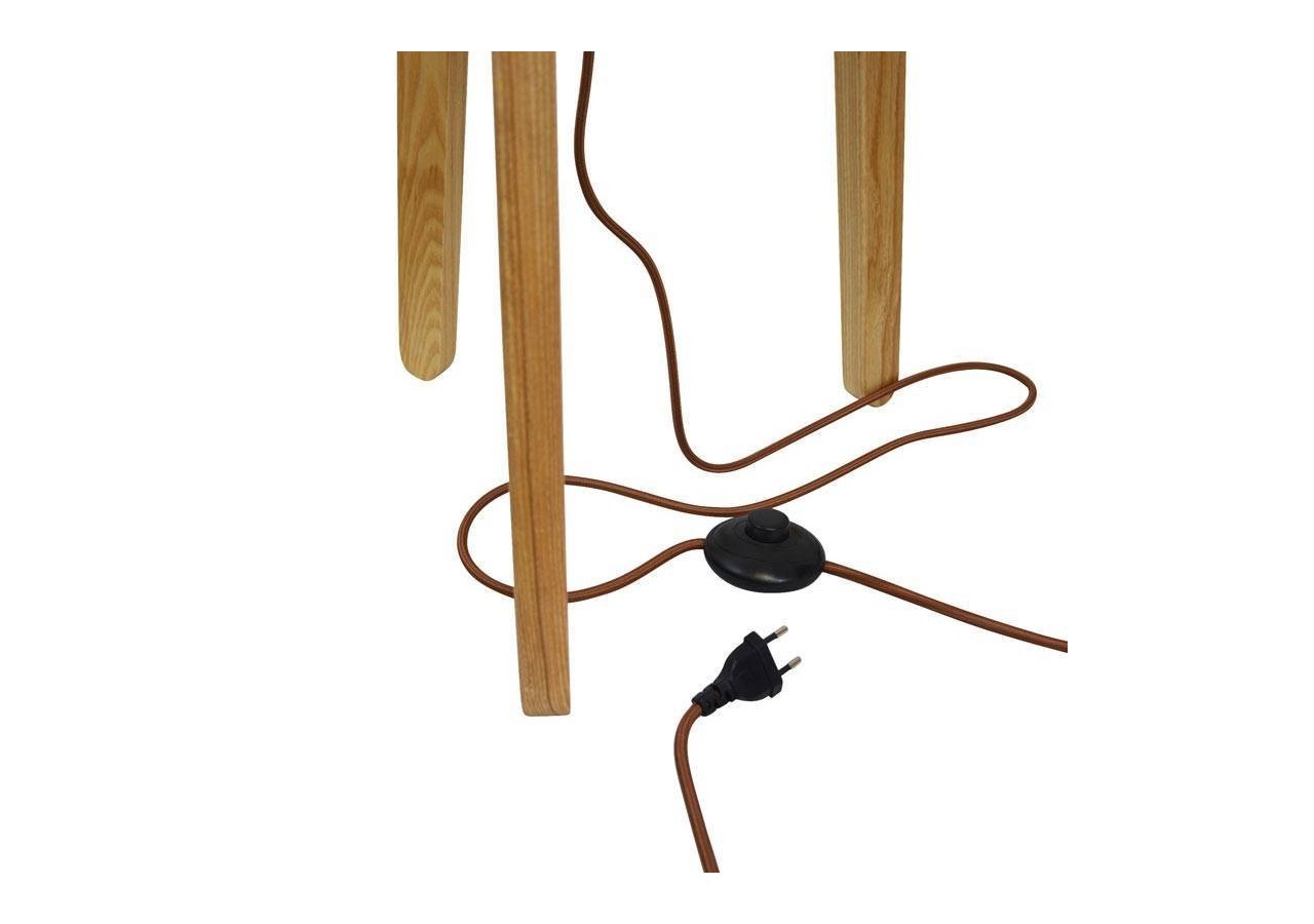 Lampadaire trépied en bois "Nashua" E27 - LM100 - Barcelona LED