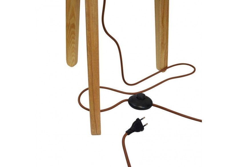 Lampadaire trépied en bois "Nashua" E27 - LM100 - Barcelona LED