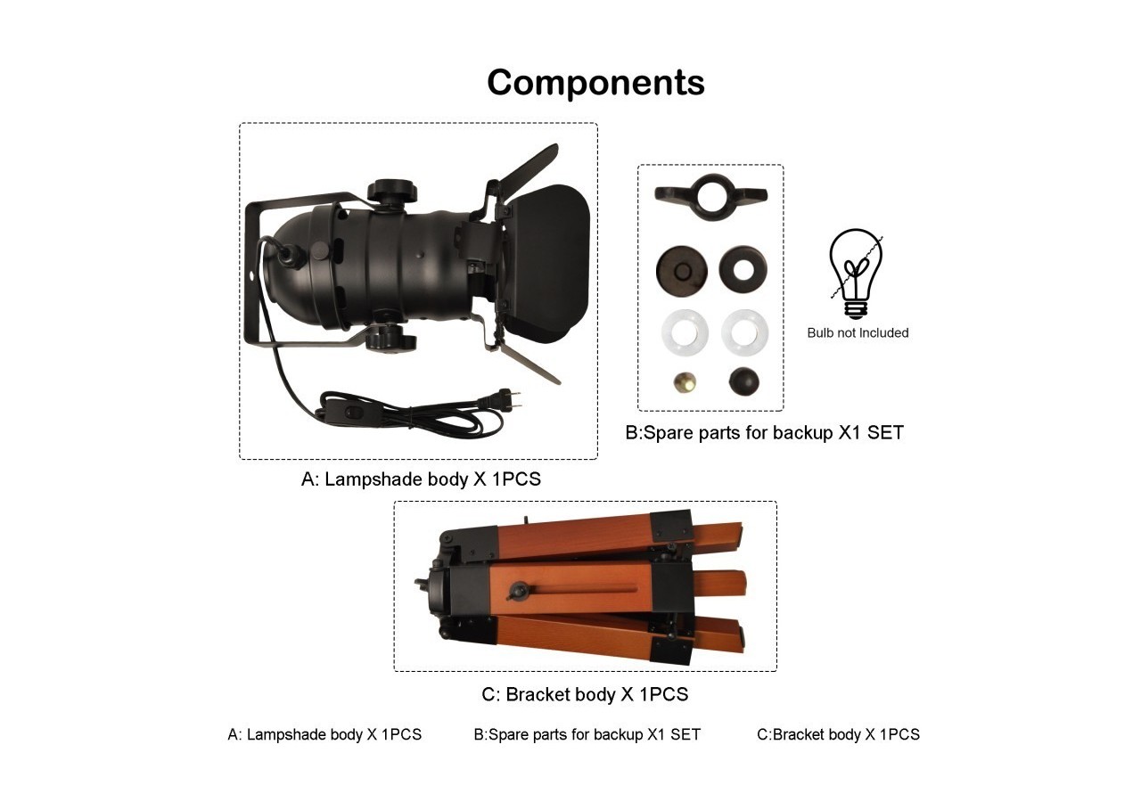 Lampe sur pied "Cinéma 2" - LV238 - Barcelona LED