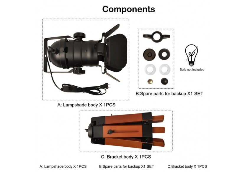 Lampe sur pied "Cinéma 2" - LV238 - Barcelona LED