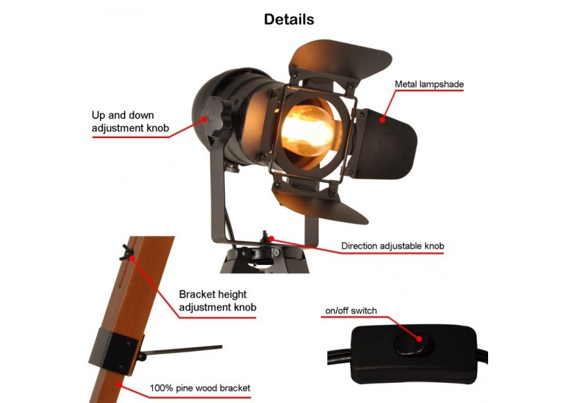 Lampe sur pied "Cinéma 2" - LV238 - Barcelona LED