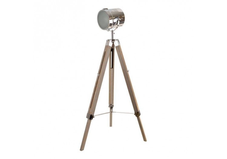 Lampe sur pied chromé cinema avec trépied "Bogart" XL 120cm - LV240-CR-120CM - Barcelona LED