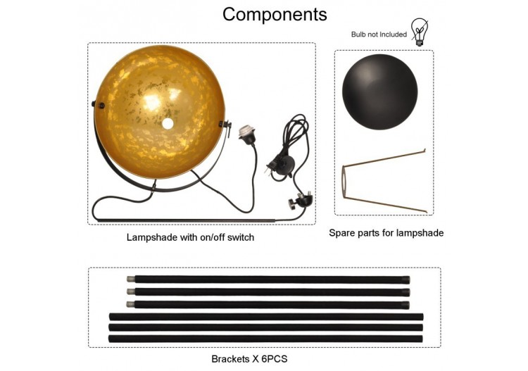 Lampe sur pied "Galilée" - LV414-B - Barcelona LED 2