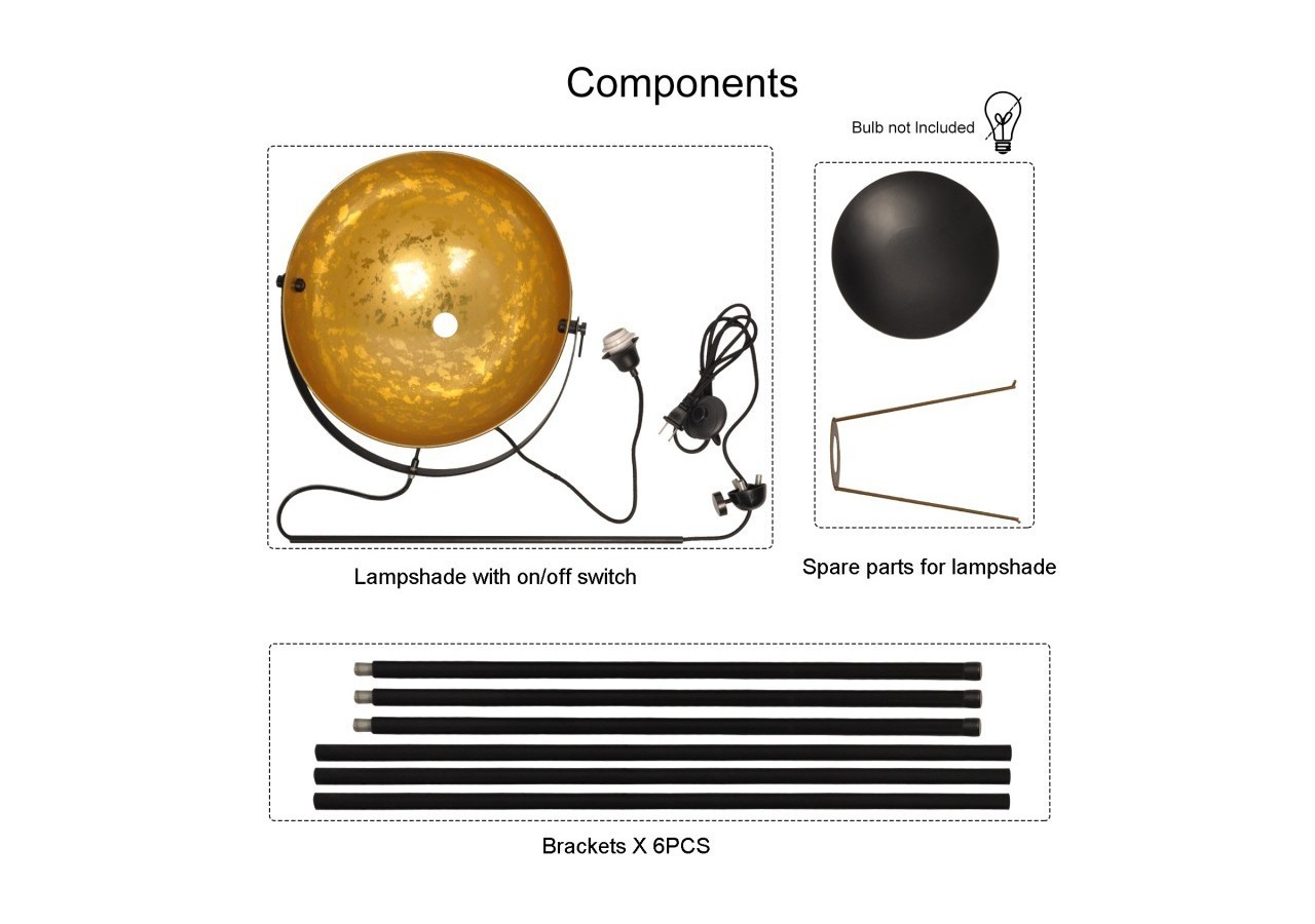 Lampe sur pied "Galilée" - LV414-B - Barcelona LED
