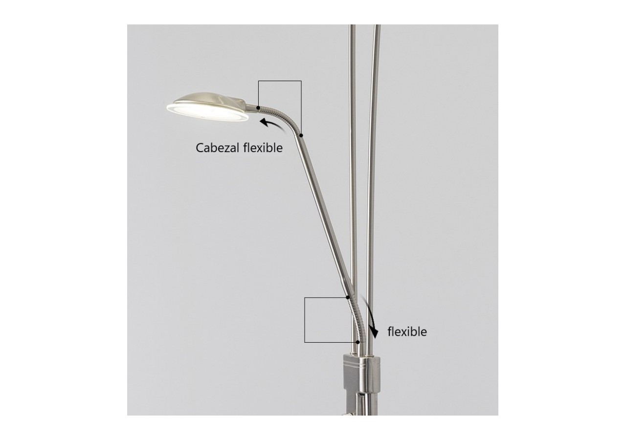 Lampadaire "Helix-XL" avec liseuse dimmable - L3027-P - Barcelona LED