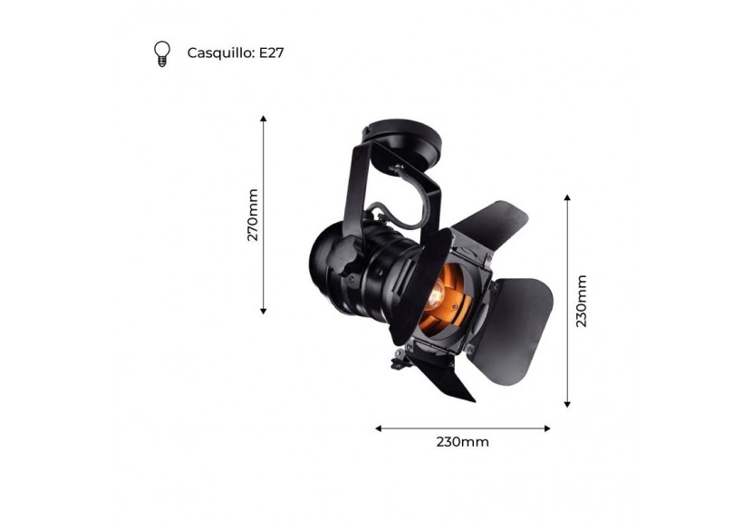 Plafonnier orientable "Cinema"-E27 - LV233 - Barcelona LED