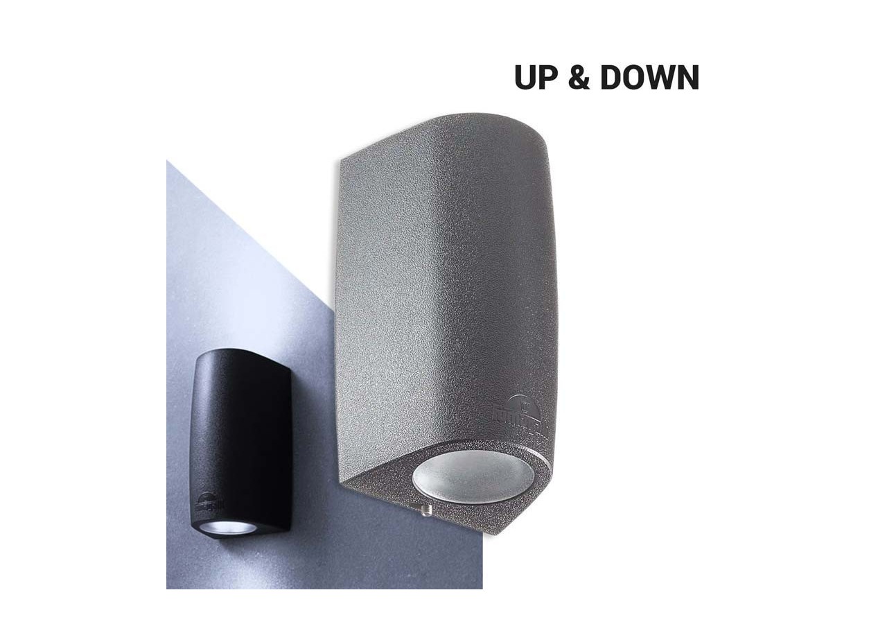 Applique murale Fumagalli "Double Marta" CCT GU10 2 x 4,5W IP55 - 2A4.000.000.AXU2K - Barcelona LED