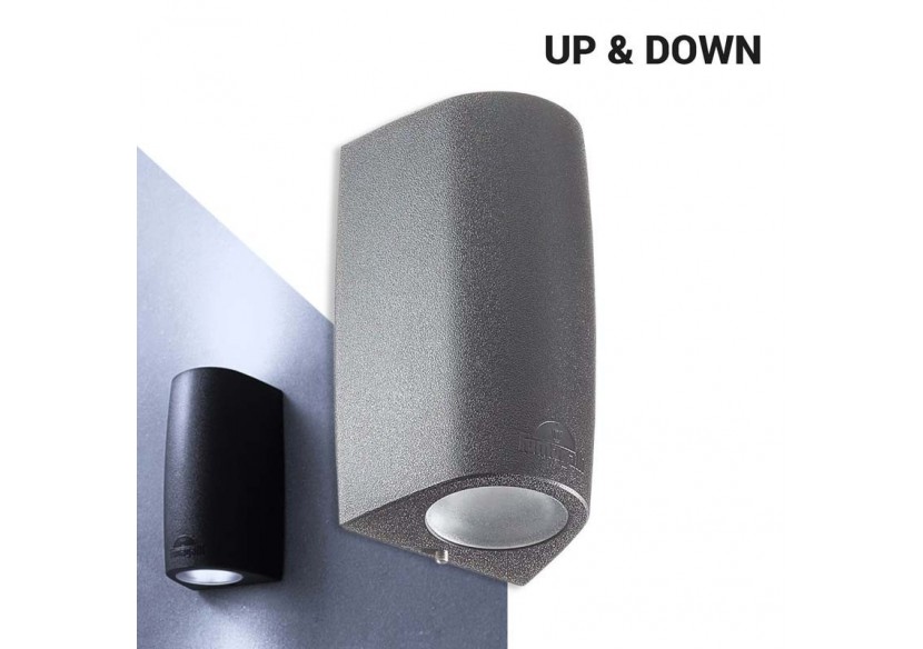 Applique murale Fumagalli "Double Marta" CCT GU10 2 x 4,5W IP55 - 2A4.000.000.AXU2K - Barcelona LED