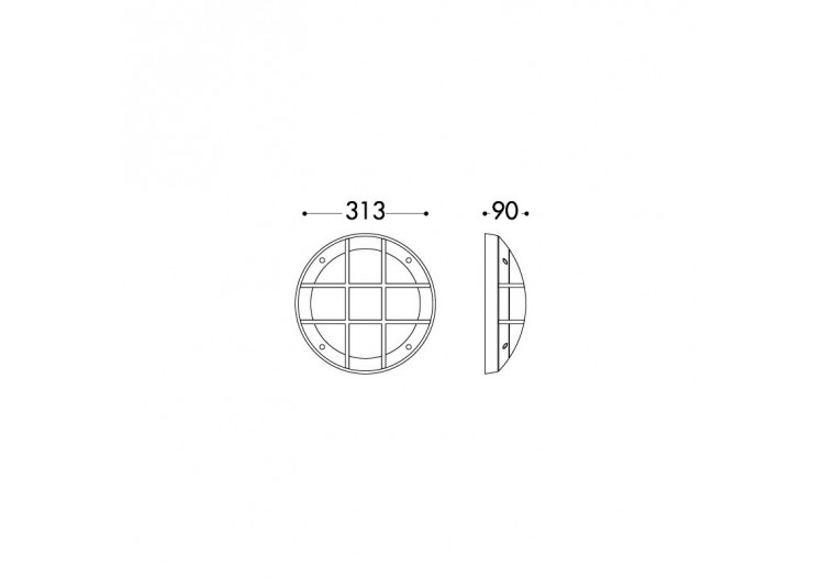 Applique murale nautique FUMAGALLI GELMI-GR E27 IP66 - 3G3.000.000.WYE27 - Barcelona LED 2